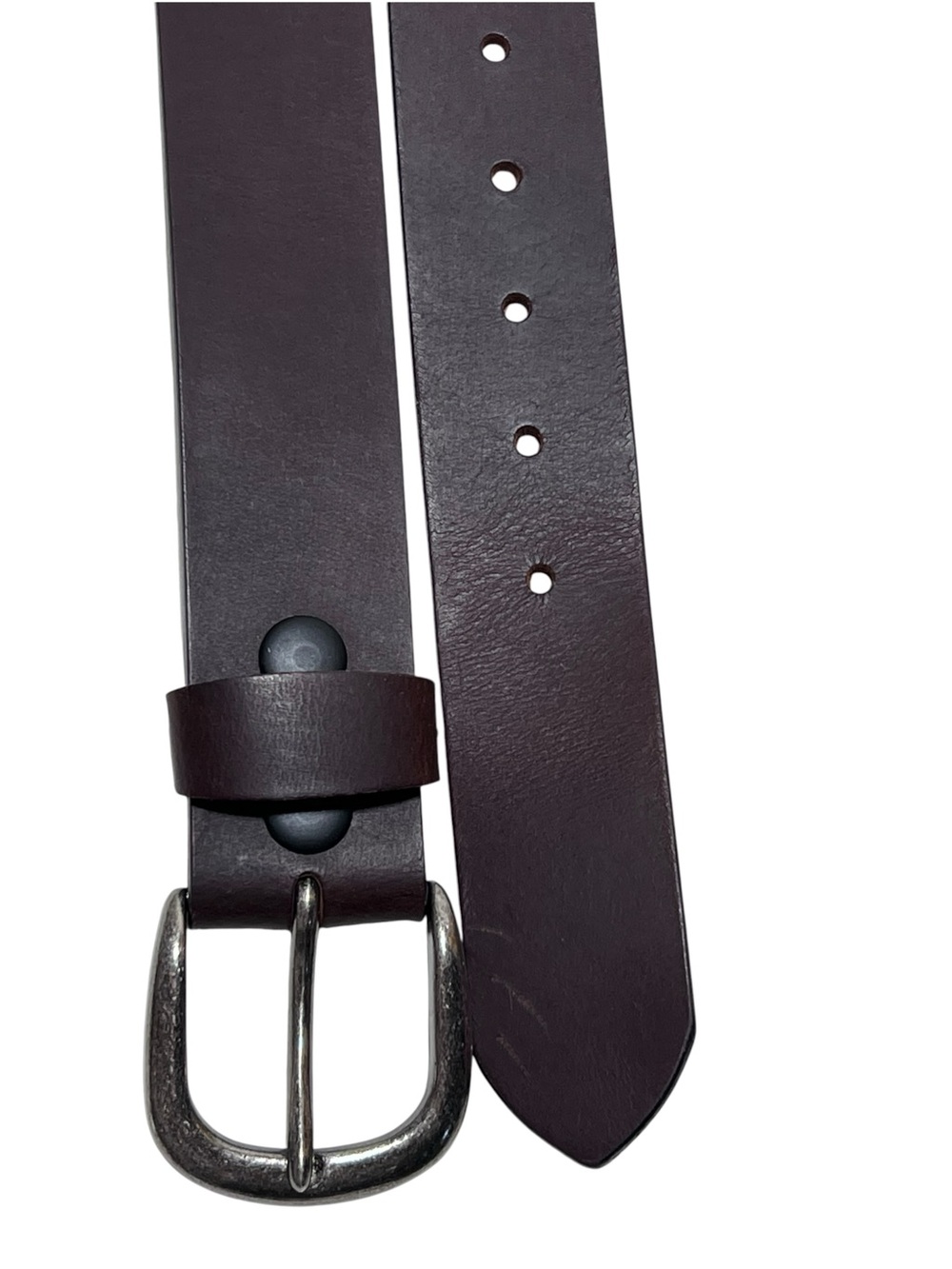 Classic Men's Leather Belt in Dark Brown made in Canada